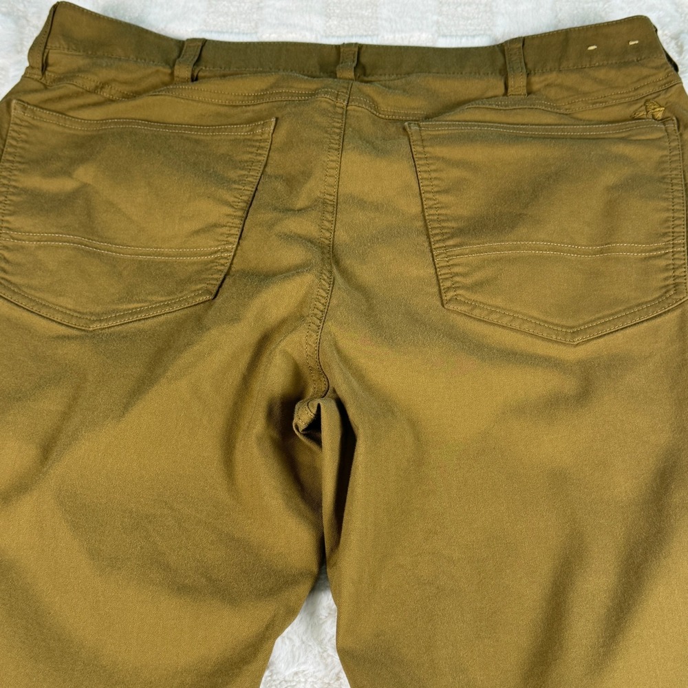 Orvis Mens Five Pocket Straight Leg Pants Brown Khaki Trust Your Fly 36x34 - Picture 11 of 13